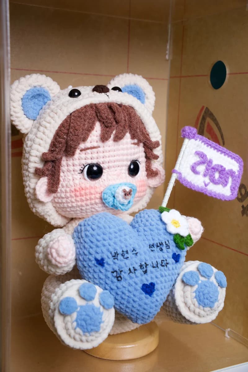 Studio finished crochet doll ready for customer delivery