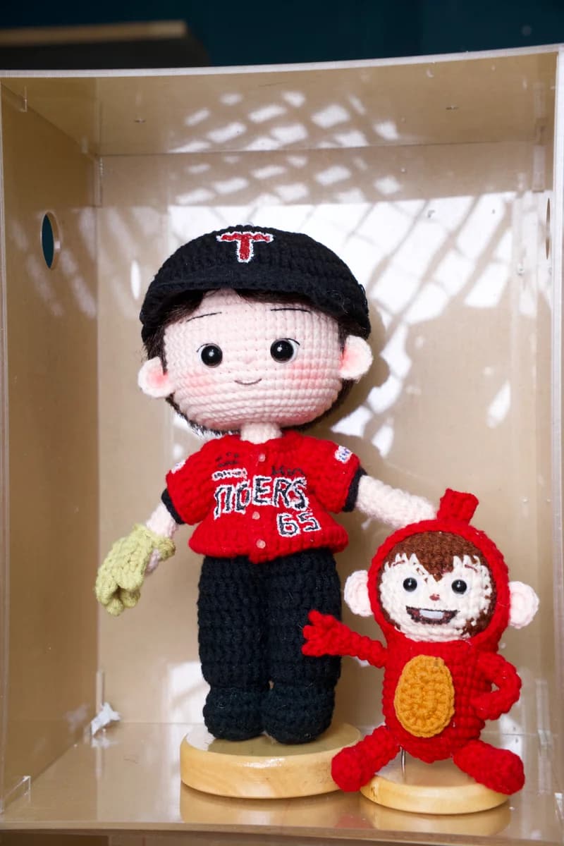 Custom crochet doll display showing artisan craftsmanship and quality